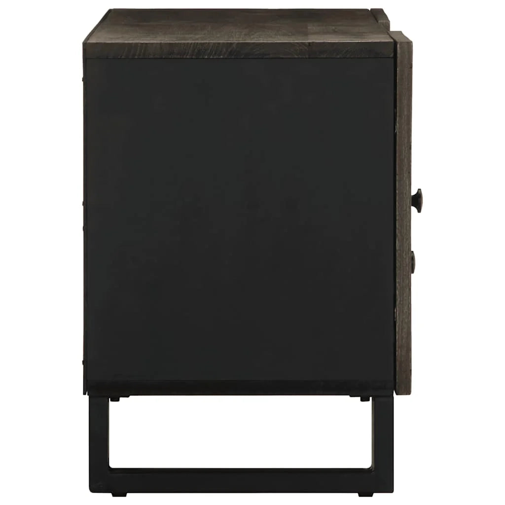 Mobile porta TV moderno con ampio spazio di archiviazione 105 x 33 x 46 cm legno massello nero 02_0057727