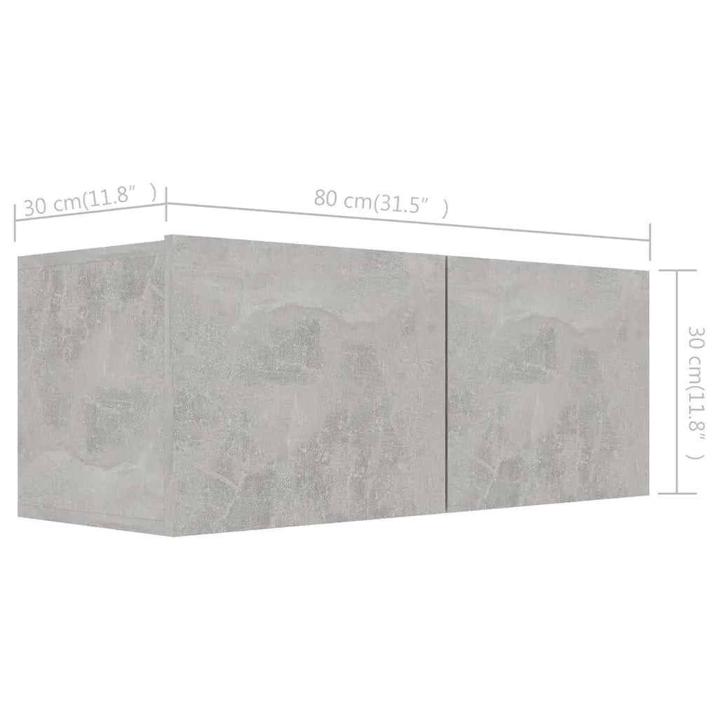 Set di Mobili Porta TV 6 pz Grigio Cemento in Legno Multistrato 3079141