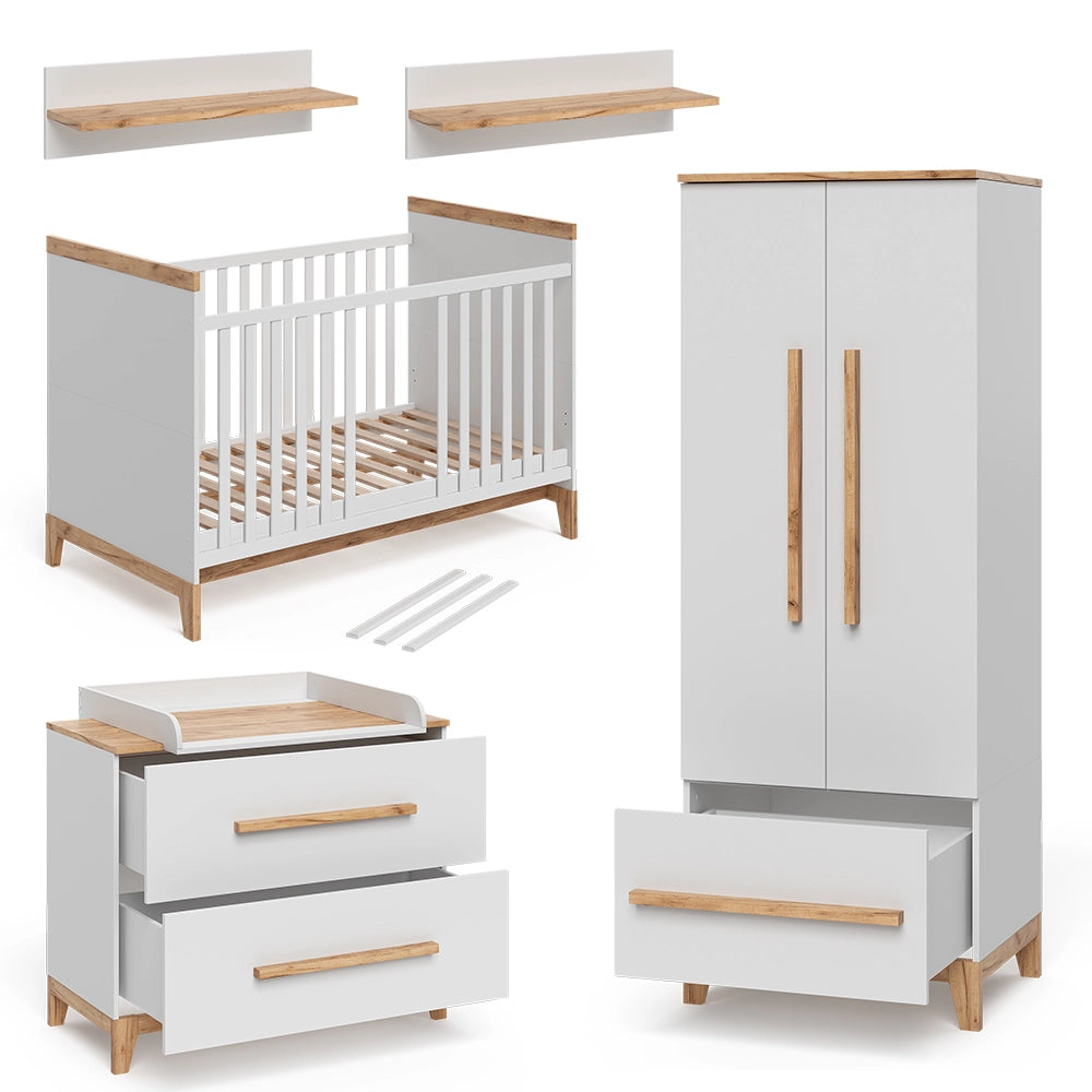 Vitalispa Set per cameretta Bianco/quercia Set di 4