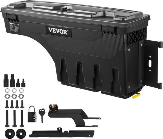 Cassetto di stoccaggio per letto di camion, cassetto rotante chiuso, contenitore di 25L in ABS con ruote, impermeabile e duraturo, compatibile con Ford F-150 2015-2021 R, cassetto di stoccaggio per letto di camion.