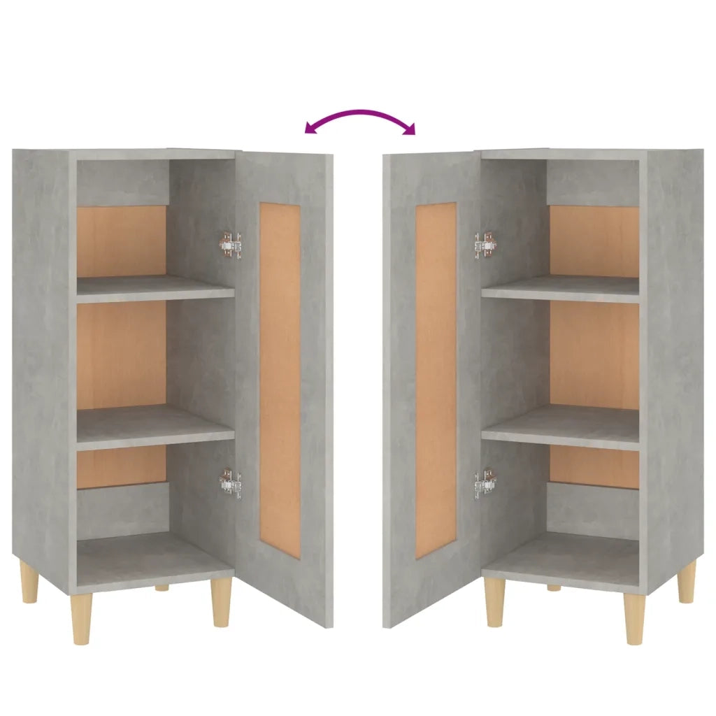 Credenza Grigio Cemento 34,5x34x90 cm in Legno Multistrato cod mxl 8892