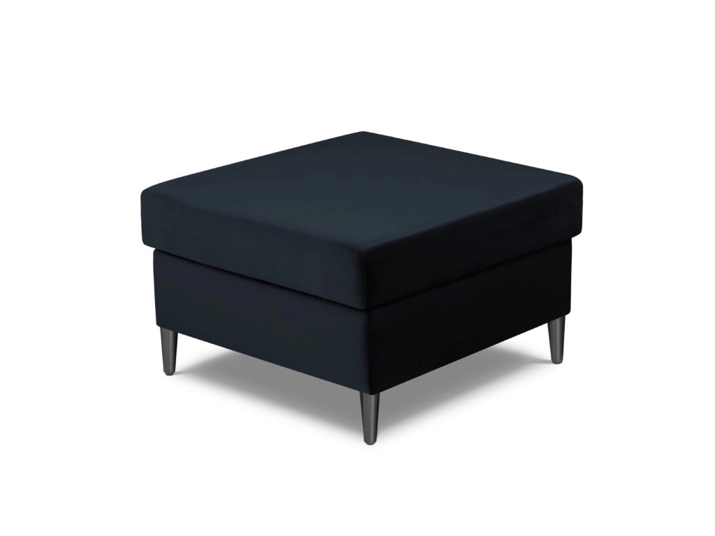 Cosmopolitan Design - Pouf "Kyoto" in velluto blu scuro 