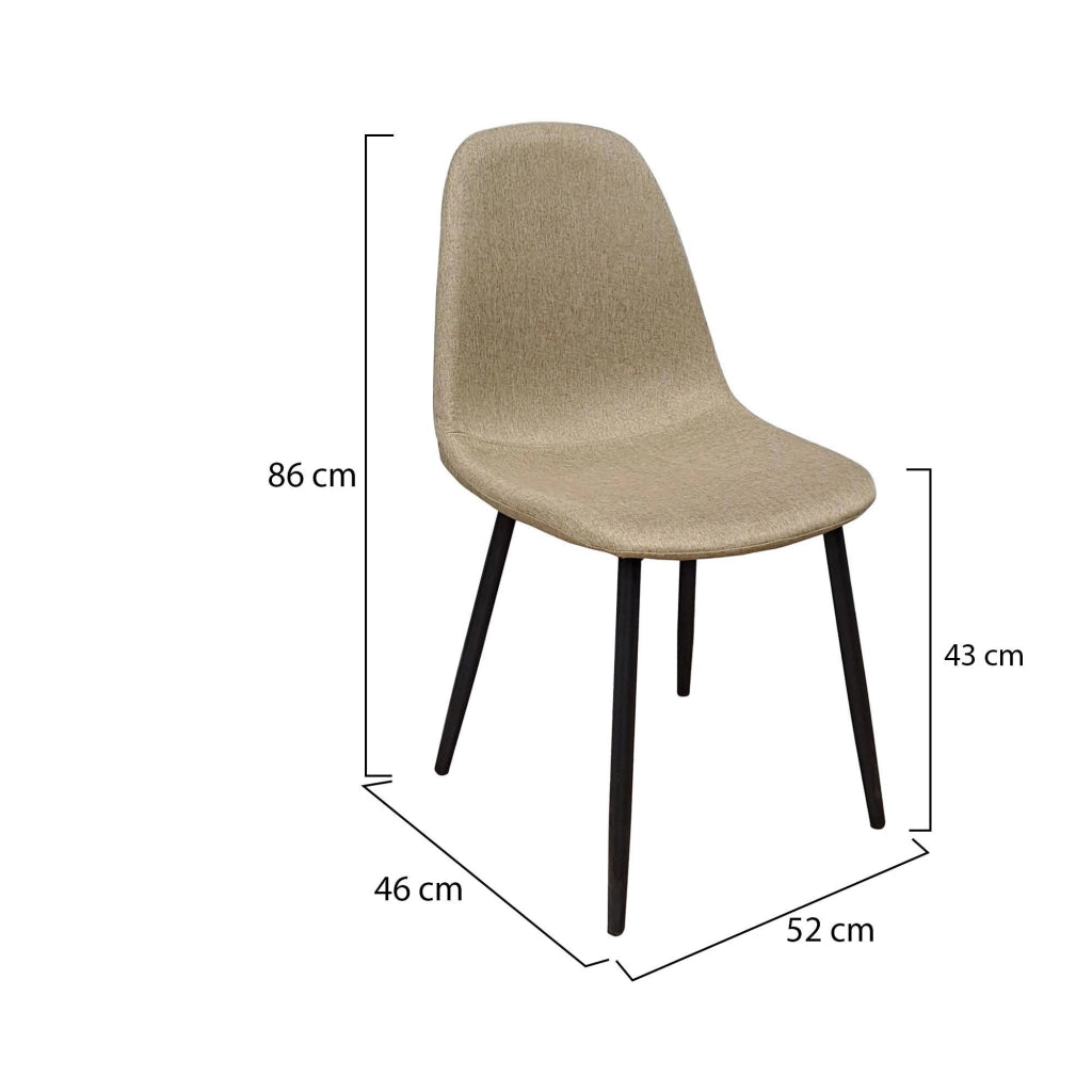 Zambrone, set di Sedie 4 Sedie, Beige