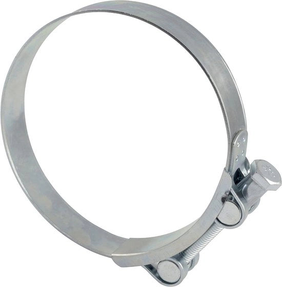 Schroefklem 175-187 mm - Bandbreedte 26 mm - Staal - Zilver - Sleutel - Buizen - Ventilatie - Per Vasi Liquidi - Tipo Piatto.