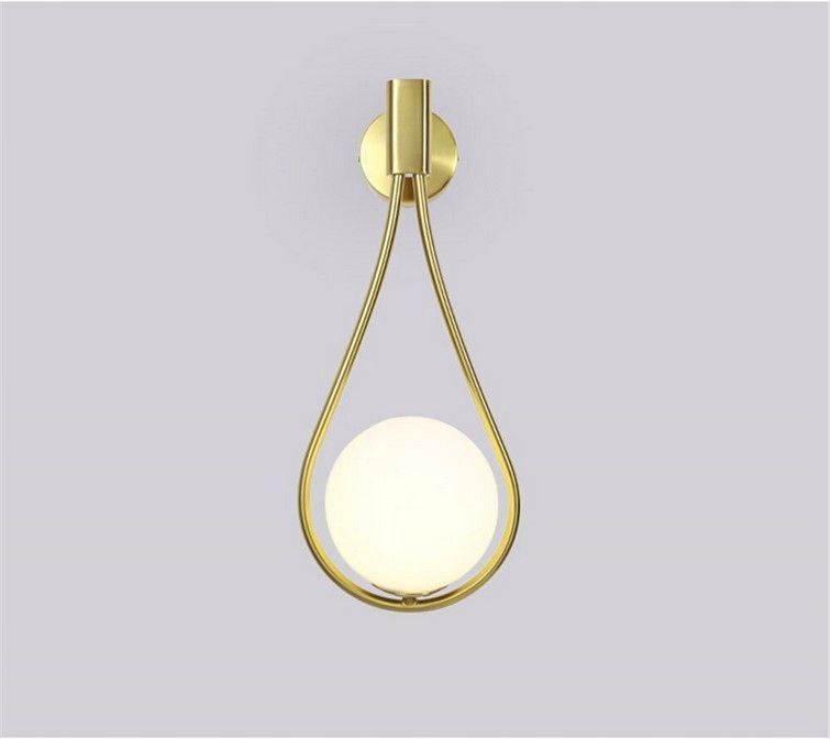 Lampada Da Parete Vetro Palla Gold APP603-1W