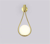 Lampada Da Parete Vetro Palla Gold APP603-1W