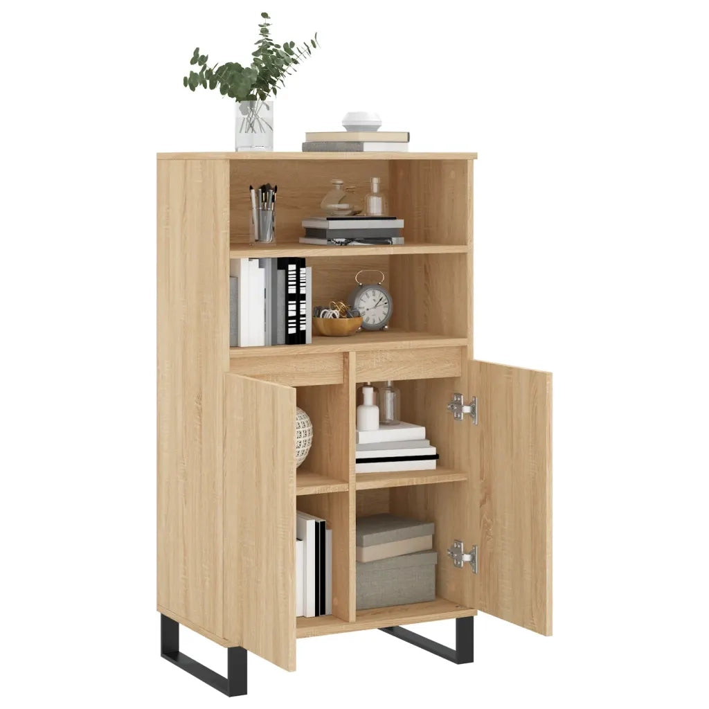 Credenza Rovere Sonoma 60x36x110 cm in Legno Multistrato 831495