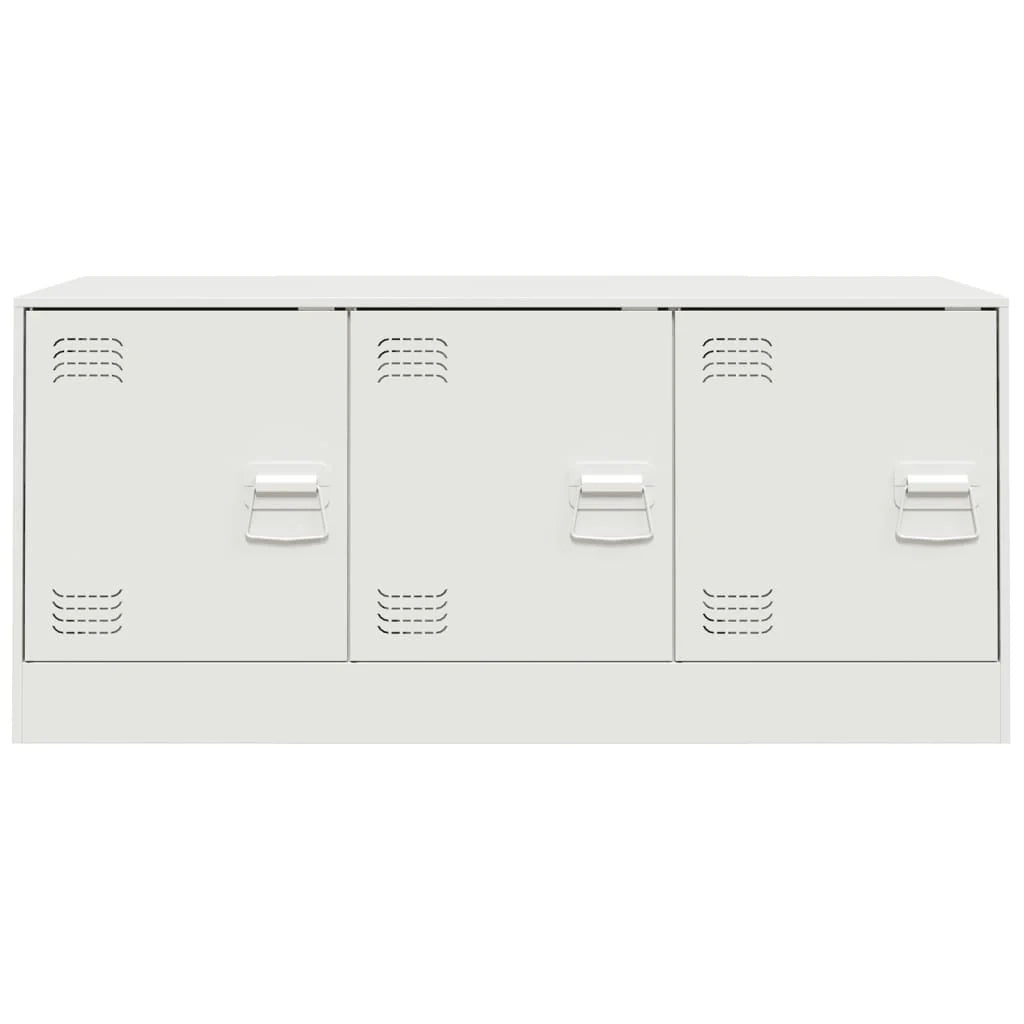 Mobile TV multimediale mensola TV credenza TV sala da pranzo soggiorno camera da letto 99 x 39 x 44 cm acciaio bianco 02_0026368