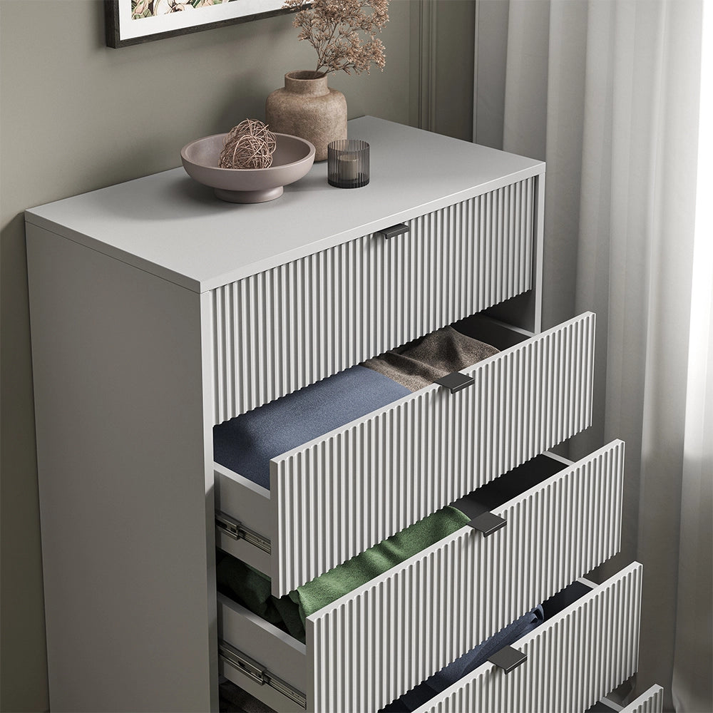 Vicco Cassettiera per camera da letto Grigio 42 x 120 cm