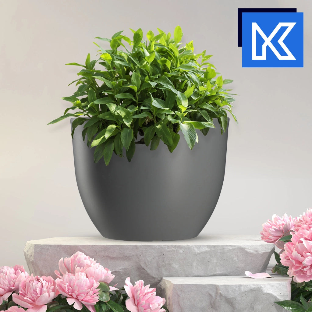 Coprivaso da giardino KADAX rotondo, 30 cm, grigio