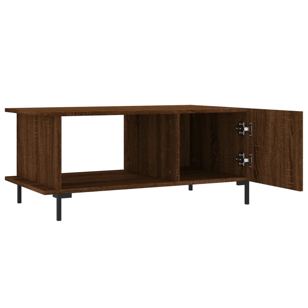 Tavolino da Salotto-Tavolino da soggiorno-Tavolo Rovere Marrone 90x50x40cm Legno Multistrato 718684