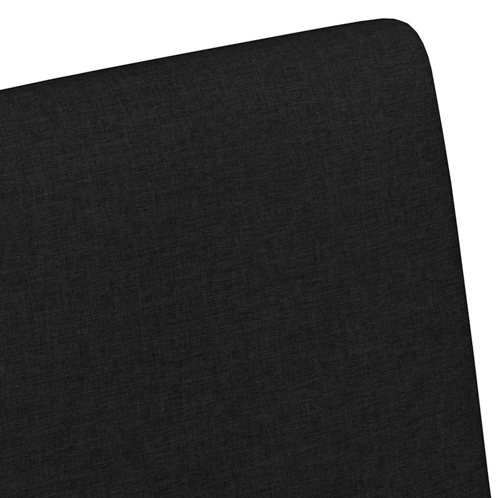 Sedie da Pranzo con Ruote 2 pcs Nero 57 x 66 x 94 cm Tessuto 42017809