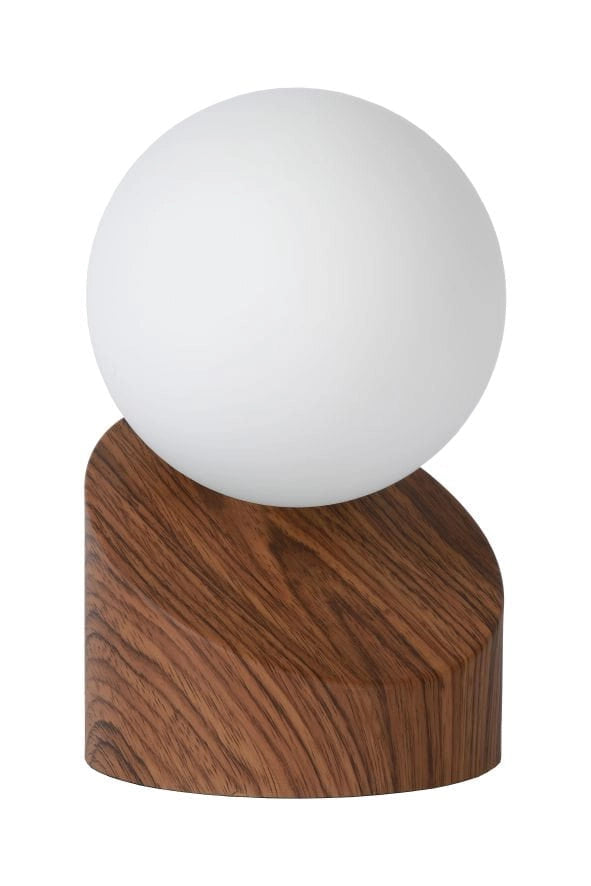 Lampada da tavolo Lucide LEN metallo/vetro G9 5W marrone/bianco