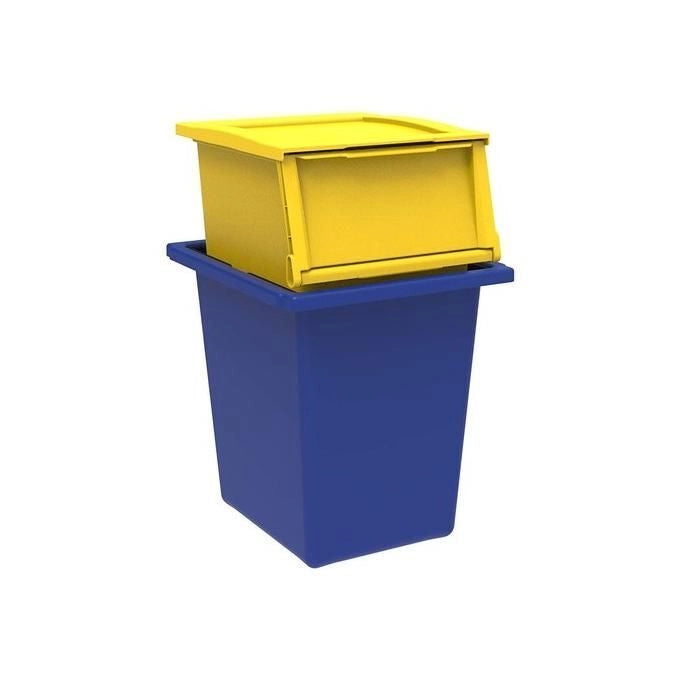 Terry 1003046 Ecobin Set Contenitori Raccolta Differenziata 25 L + 30 L Polipropilene colore Giallo e Blu