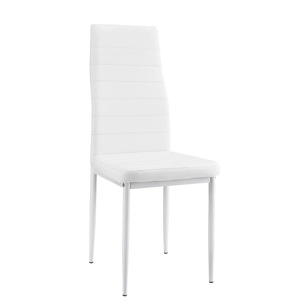 Set di 2 sedie da pranzo impilabili seduta sintetica 96 cm bianco 03_0005742