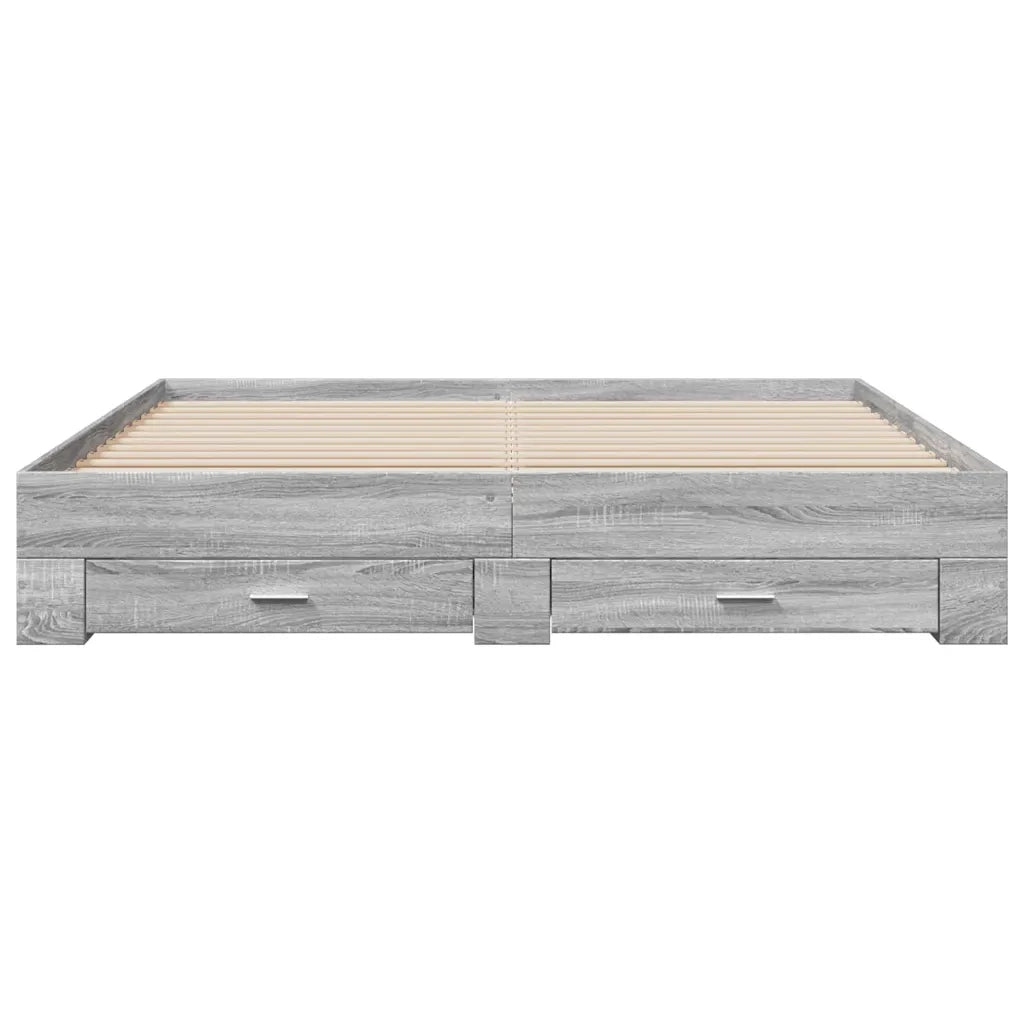 Giroletto Cassetti Grigio Sonoma 180x200 cm Legno Multistrato 3280368