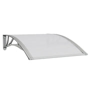 Pensilina per porta grigia e trasparente 100x75 cm in policarbonato CFW5920971