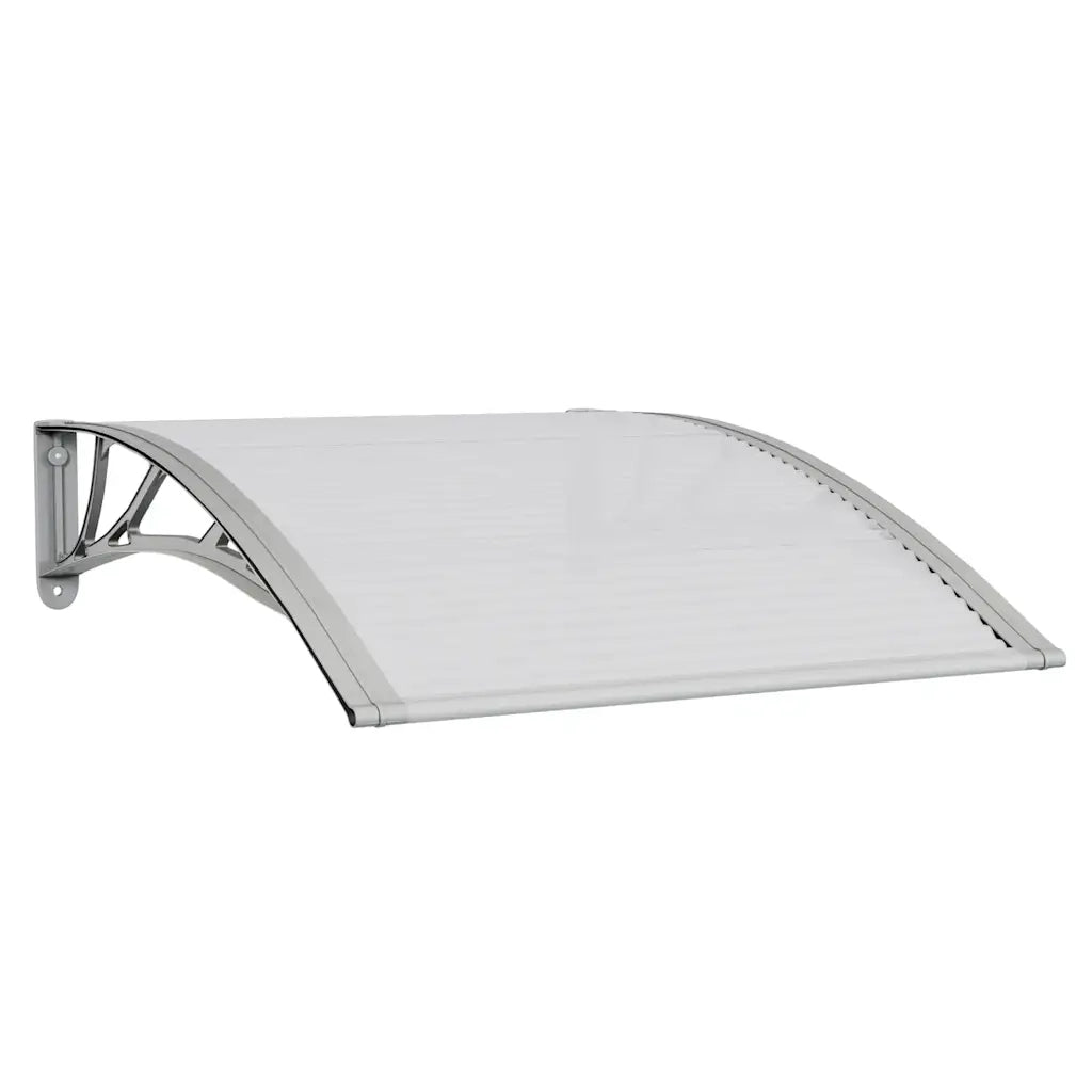 Pensilina per porta grigia e trasparente 100x75 cm in policarbonato CFW5920971