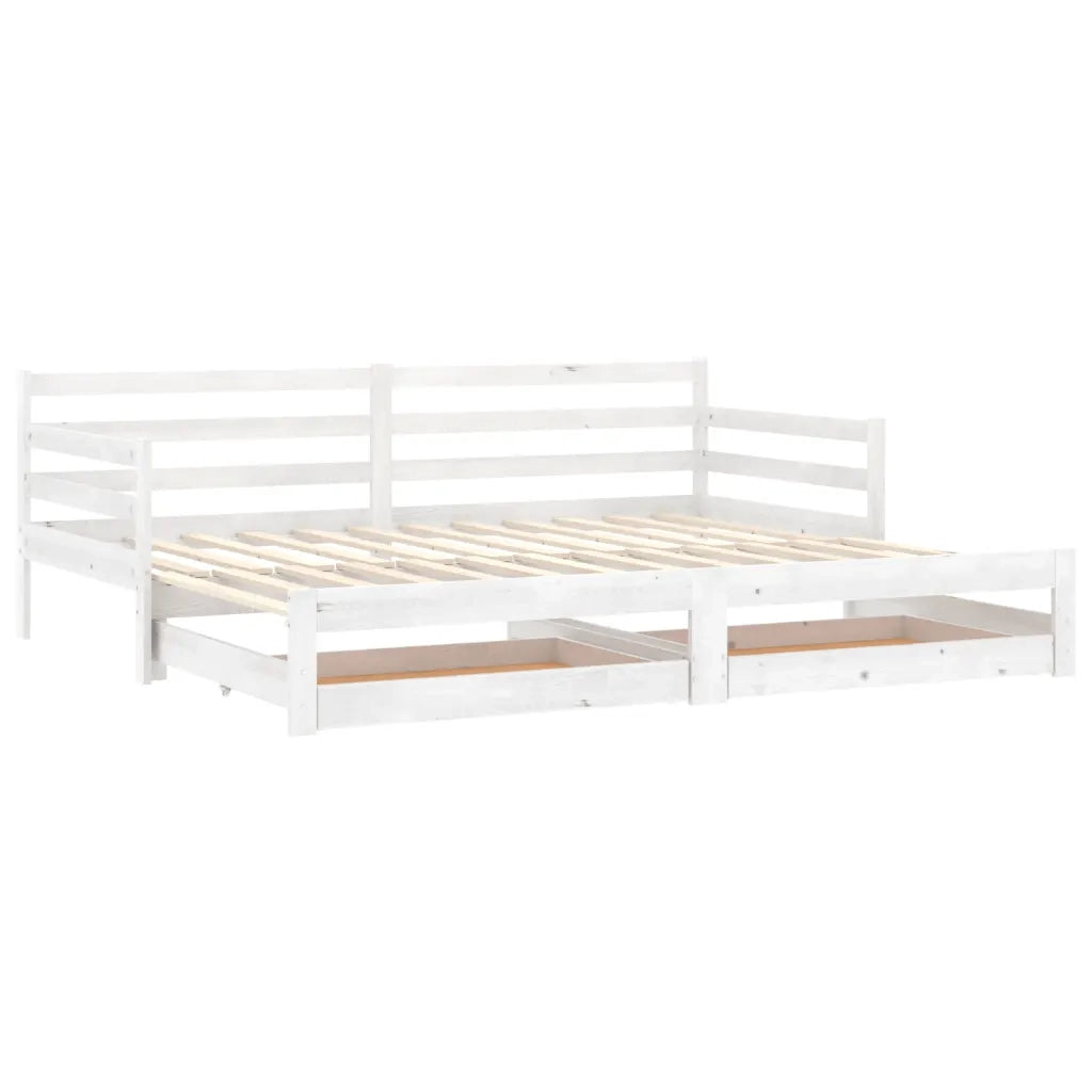 Dormeuse Estraibile 2x(90x200) cm Bianca in Massello di Pino cod mxl 65087