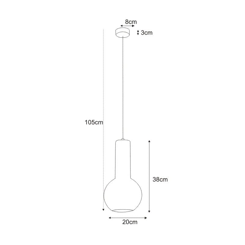 Lampada a sospensione bianco oro E27 Ø20 Kaja K-4525