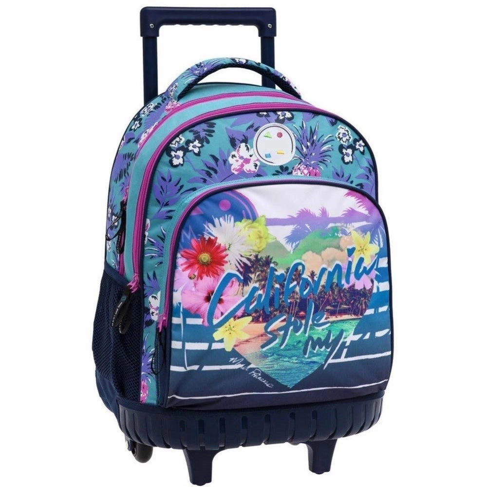 Trade Shop - Trolley Zaino Bagaglio A Mano Scuola E Tempo Libero Maui And Sons 2 Ruote -