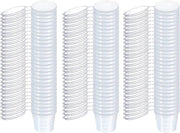 50 contenitori in plastica riciclabili con coperchio - 100 ml - impermeabili e adatti al forno a microonde - per salse, dips, spezie, snack - decorazione a punzone a diamante