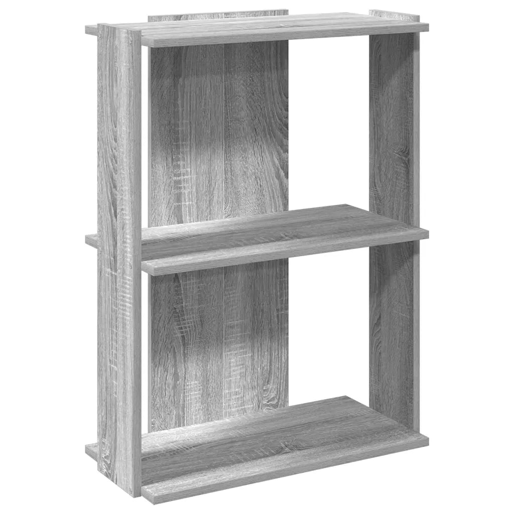 vidaXL Libreria a 3 Ripiani Grigio Sonoma 60x30x80cm Legno Multistrato