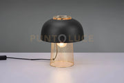 PUNCH LAMPADA DA TAVOLO IN METALLO NERO E ORO H. 28CM 1 LUCE ATTACCO E27