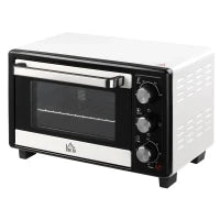 Fornetto Elettrico 16L Temperatura Regolabile e Timer, 3 Metodi di Cottura e Accessori, 1400W, Bianco