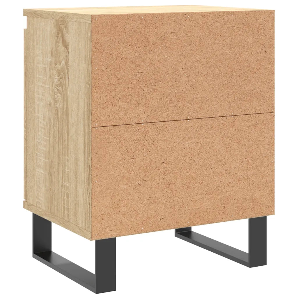 Comodini 2 pz-Set di 2 Tavolino da notte Rovere Sonoma 40x30x50 cm in Legno Multistrato 178001