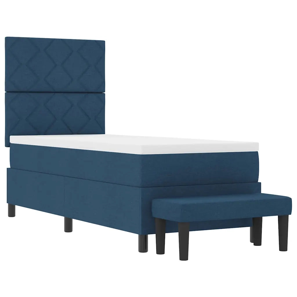 Letto a molle con materasso Blu 80 x 200 cm Tessuto 3344106