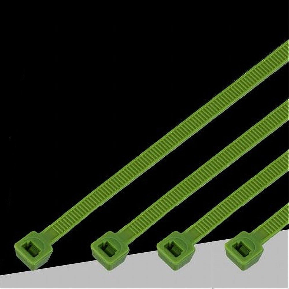 Trade Shop - Set 100pz Fascette Serracavo Autobloccanti In Nylon Verde 4.8mm X 300mm 48-300-v -