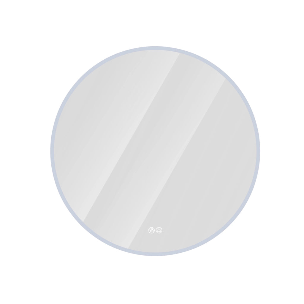 SPECCHIO LED ROTONDO 70 cm da bagno, antinebbia, dimmerabile, argento