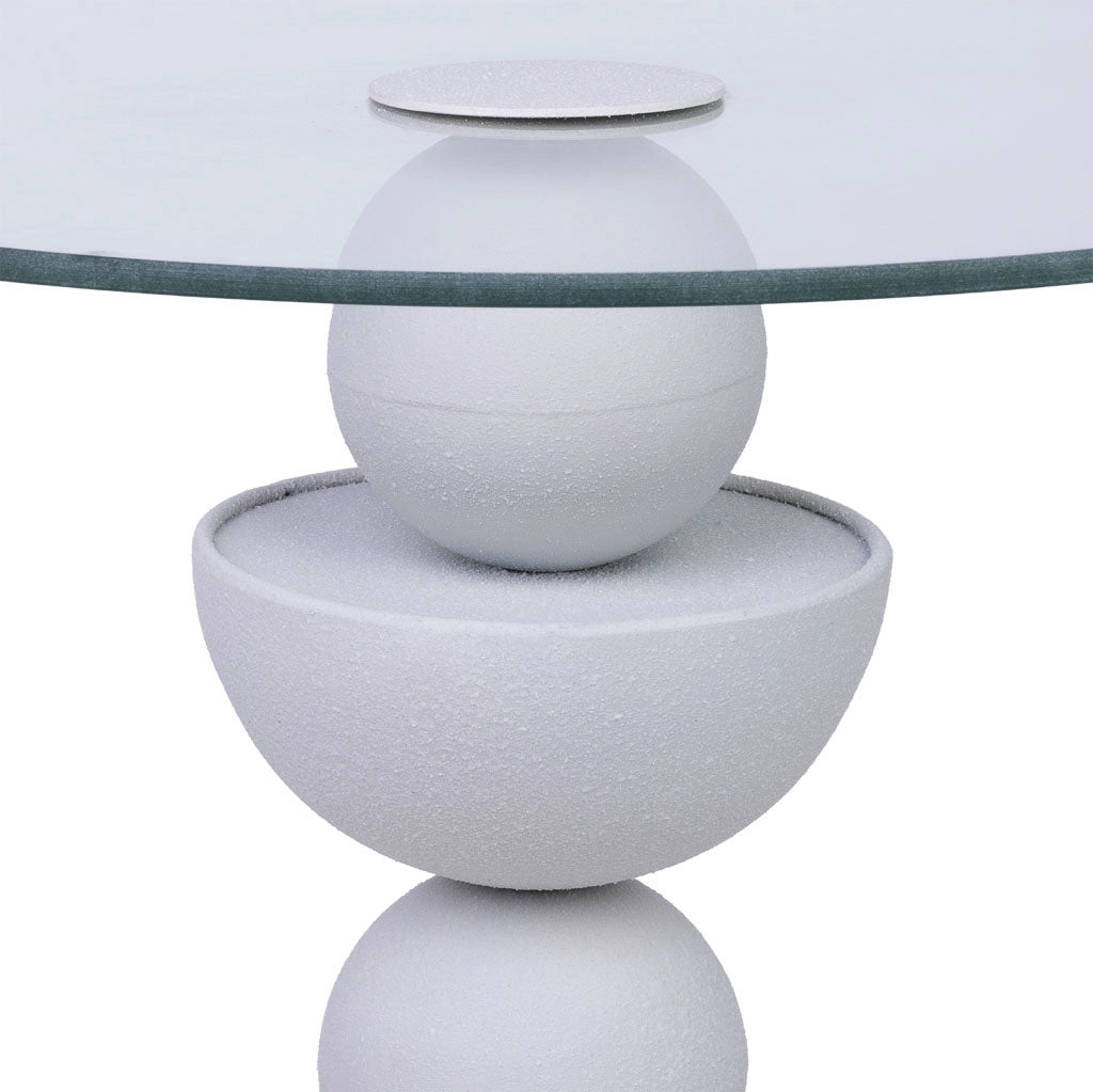 Tavolino in vetro e metallo 45x45x49h cm