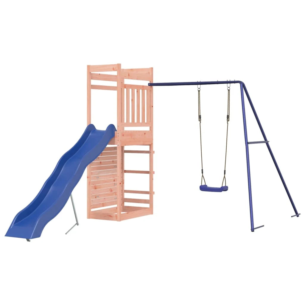 Area giochi all'aperto con altalene scivolo e robuste strutture per arrampicarsi  attrezzatura da gioco da giardino 246 x 349 x 207 cm legno massello di abete Douglas 02_0004755