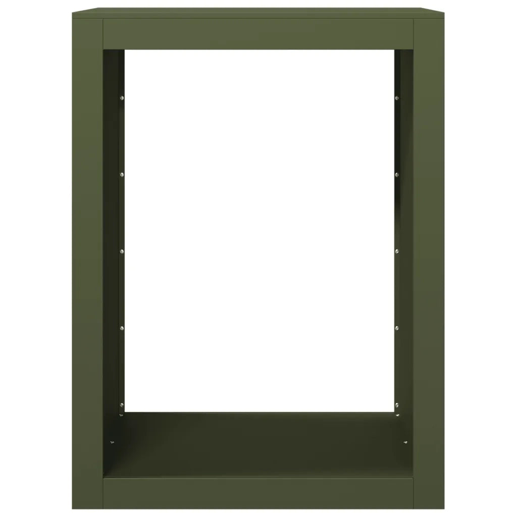 Rastrelliera per Legna da Ardere Verde 60x40x80 cm in Acciaio 850999