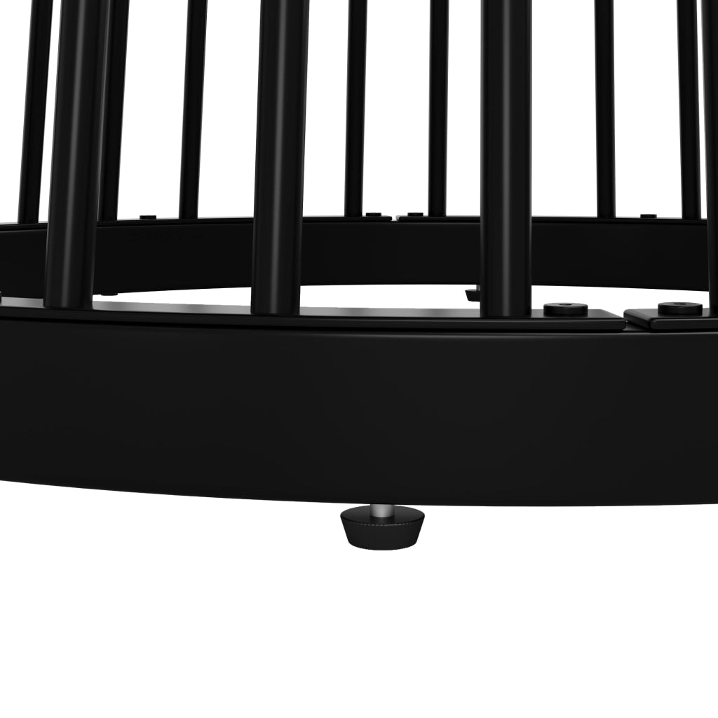 Tavolo da pranzo 80x80x76 cm con piedini regolabili; MDF e metallo; nero e noce