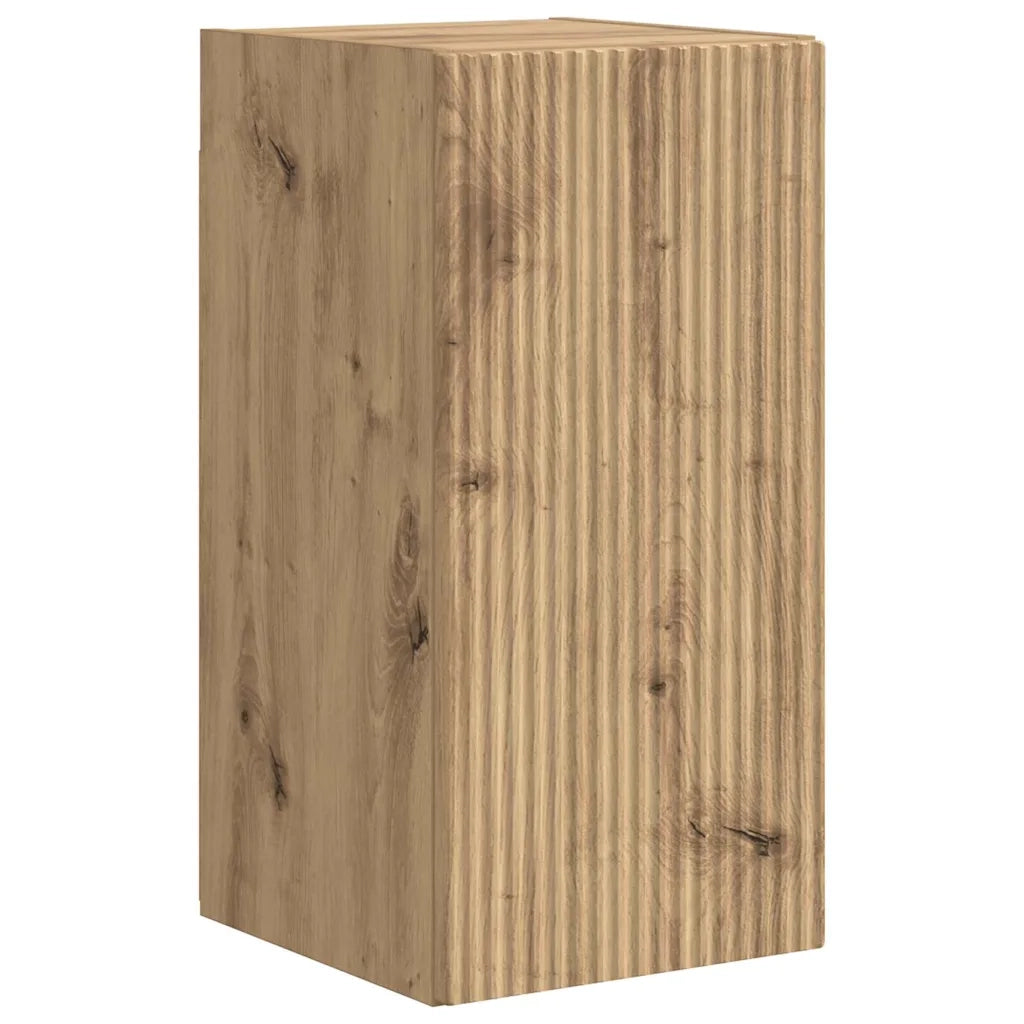 Mobile TV da parete 2 pz-Set di 2 Mobile TV a Muro-Credenza TV Rovere Artigianale 30 x 31 x 60 cm