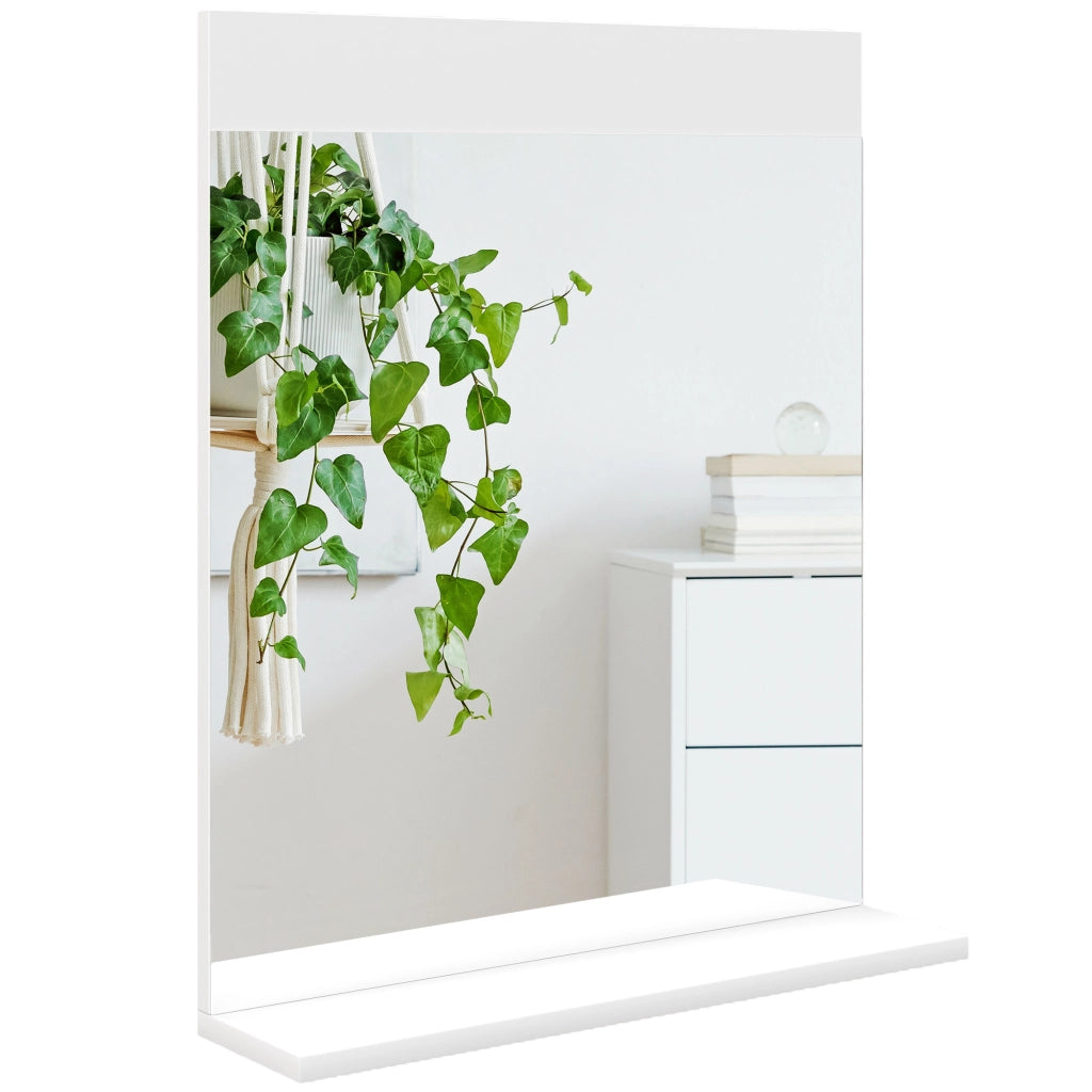 Specchio da Bagno con Mensola ¨C zephmum ¨C Bianco 50x12x60 cm