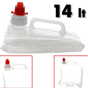 Trade Shop - Tanica Pieghevole Da 14 Litri Con Rubinetto Da Viaggio Campeggio Montagna Mare -
