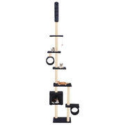 Tiragraffi albero per gatti cuccia per gatti giocattolo peluche sisal 260 cm blu scuro 3702086