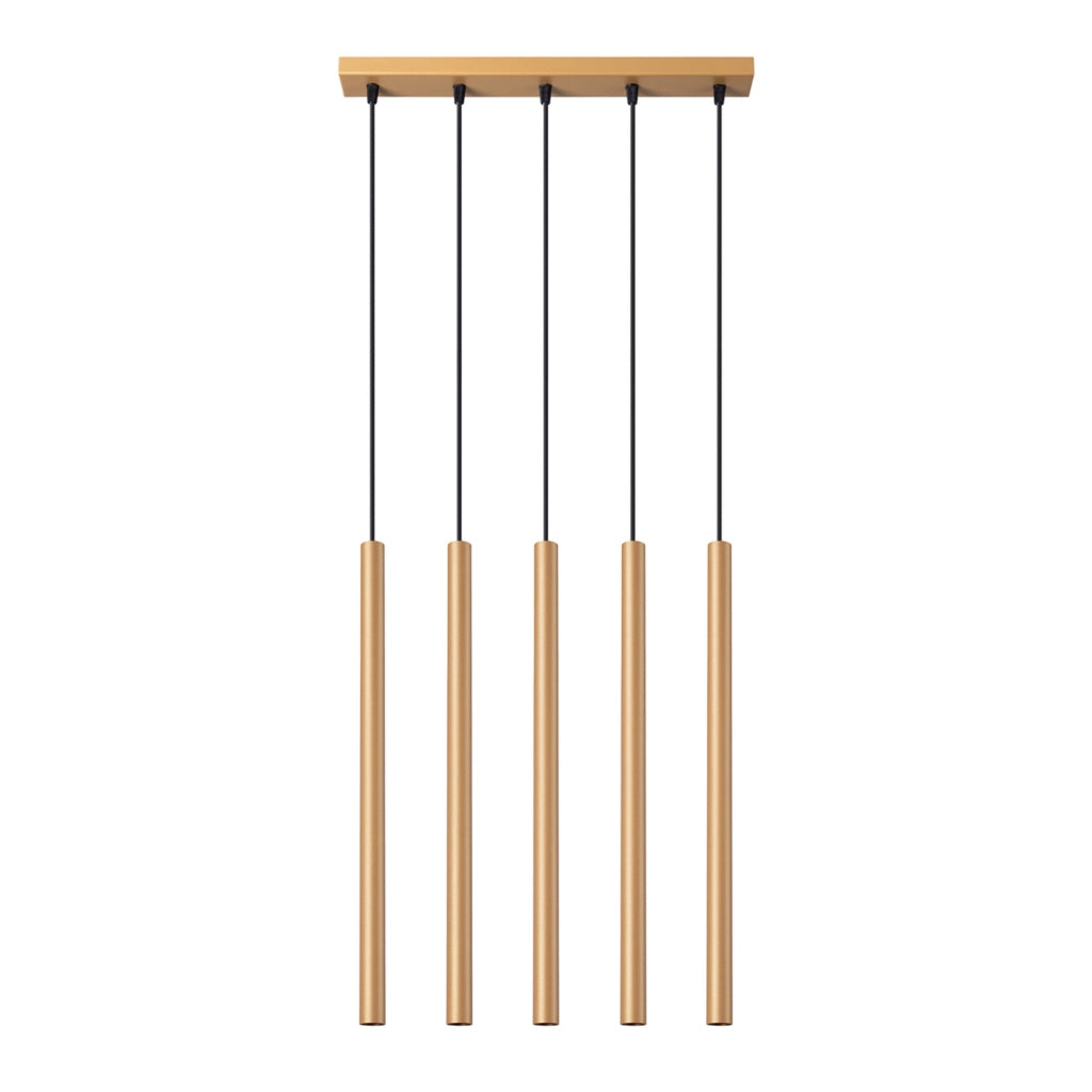 Lampada sospensione Velino ottone 5 luci G9 Pure Lume