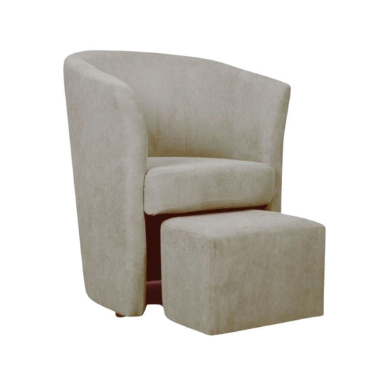 Poltrona Djerba 63,5x62,5x76 cm in tessuto crema