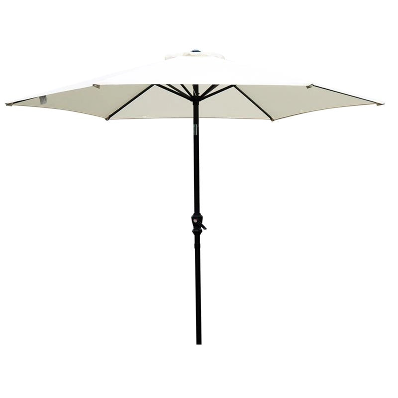 OMBRELLONE DA GIARDINO 2.7 × 2.35 M INCLINABILE ALLUMINIO E POLIESTERE BIANCO