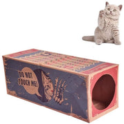 Giocattolo per gatti tunnel opaccabile - Doppia lastra carta Kraft - Giocattolo interattivo - Struttura robusta in acciaio - 22 x 22 x 61 cm - Salute e ambiente sicuri - Casa per gatti
