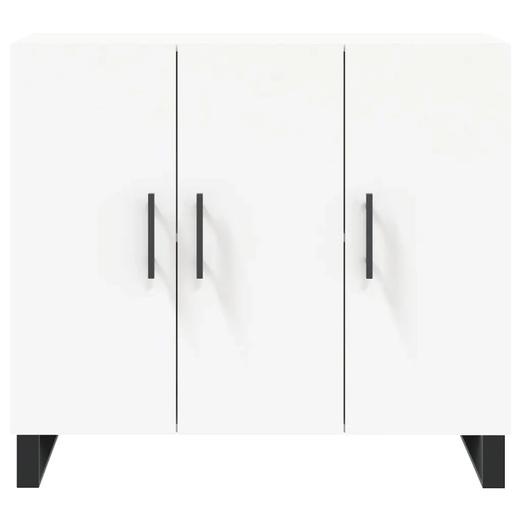 Credenza | Madia | Buffet da pranzo | Armadio da pranzo Bianca 90x34x80 cm in Legno Multistrato