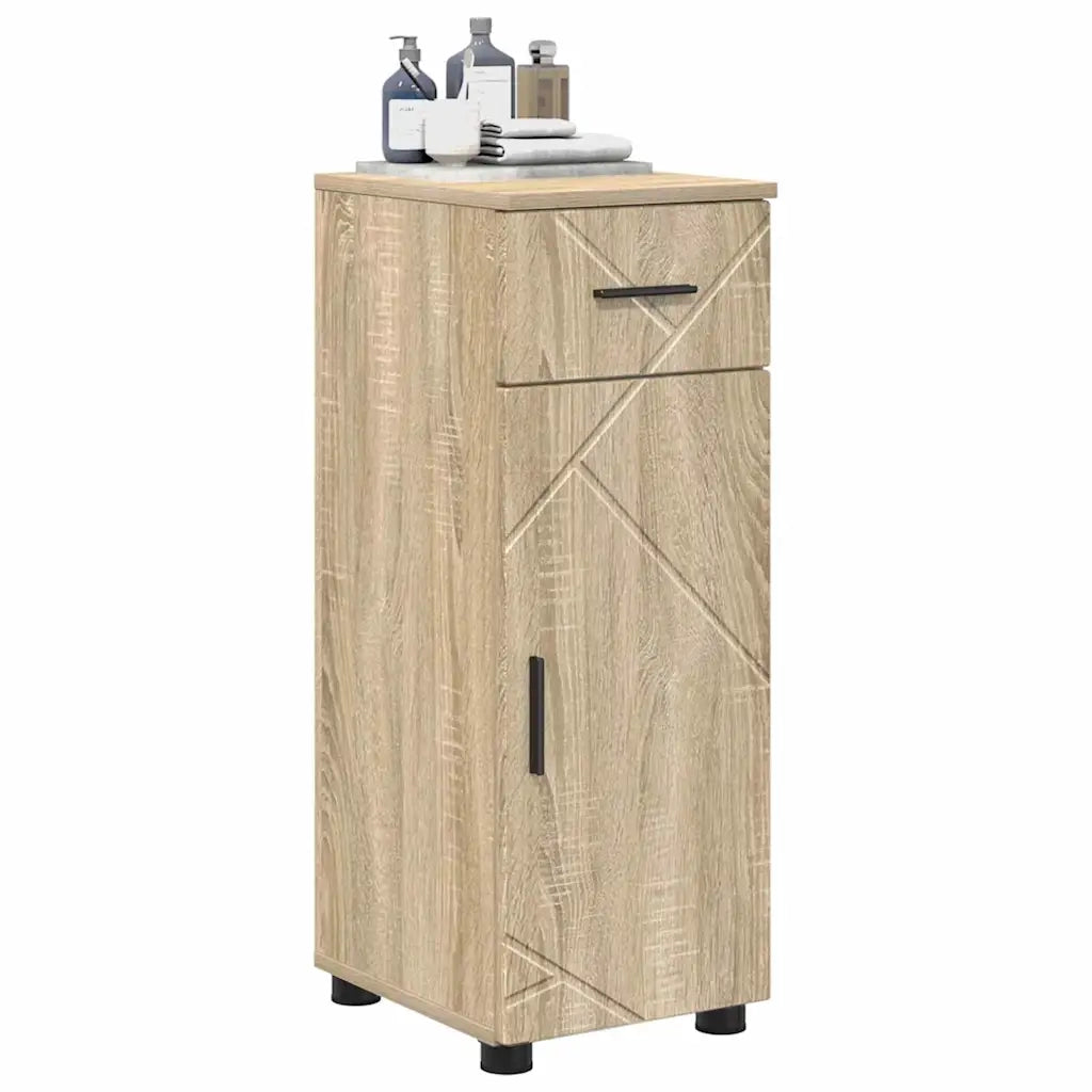 Mobile da Bagno | Armadio da bagno con cassetto Rovere Sonoma 30 x 35 x 80 cm