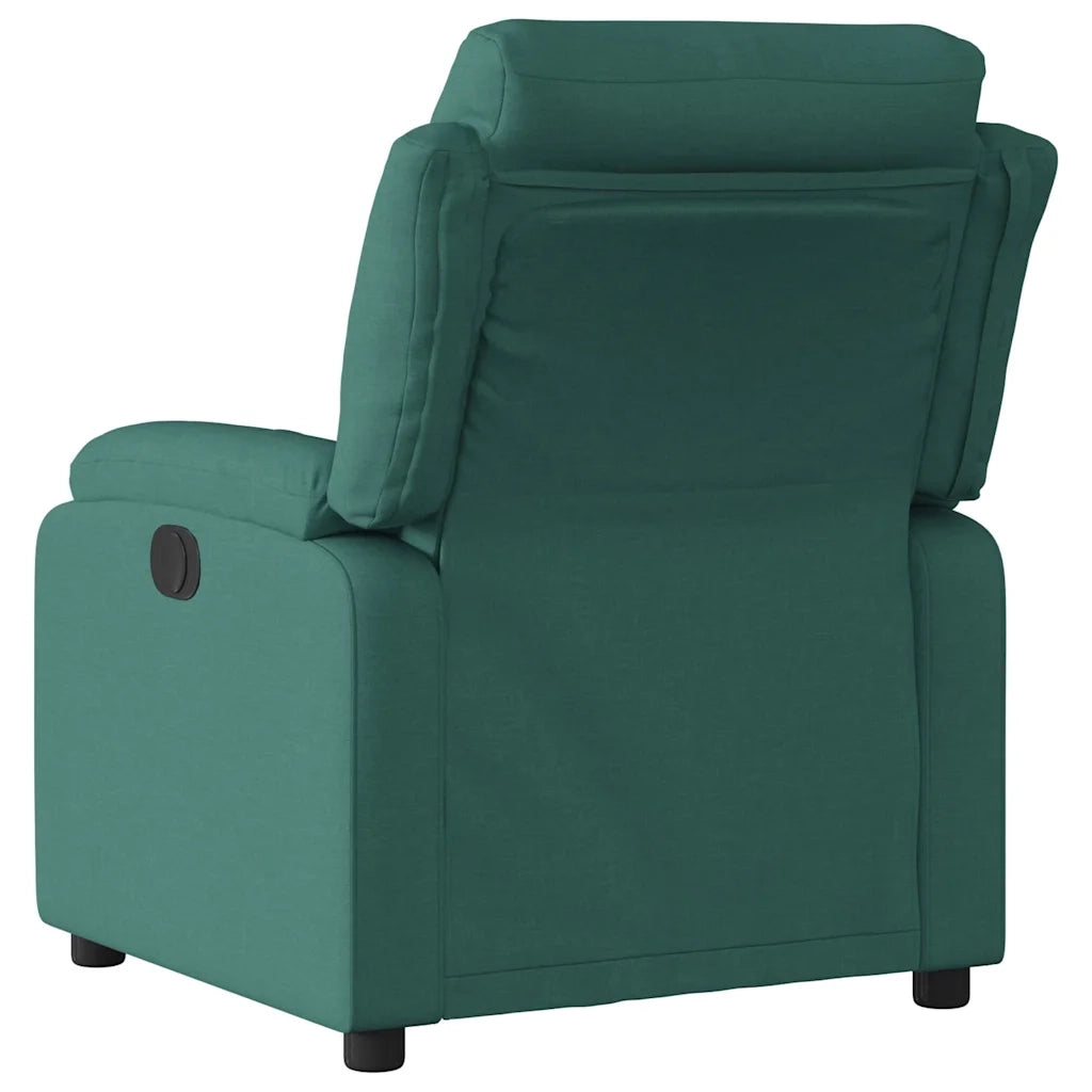 Poltrona | Sedia Relax Reclinabile in Tessuto Verde Scuro