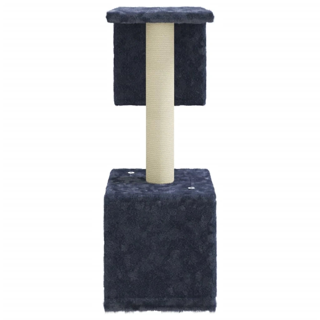 Tiragraffi per gatti torre per arrampicata giocattolo piattaforma per arrampicata con tiragraffi in sisal scuro 60 cm grigio 02_0022699
