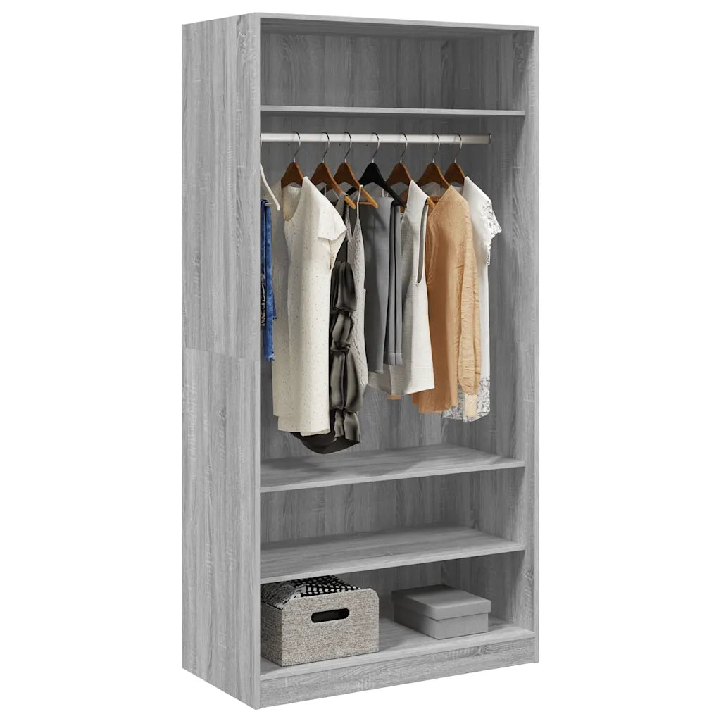 Armadio Grigio Sonoma 100x50x200 cm in Legno Multistrato CFW2366716